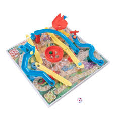 Juego de mesa. Escaleras y serpientes Dino 3d