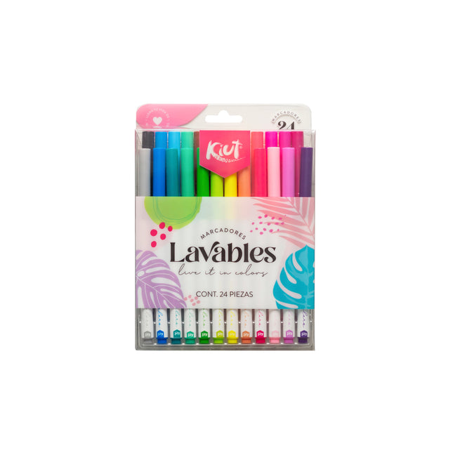Marcador. Kit lavable (24 colores)
