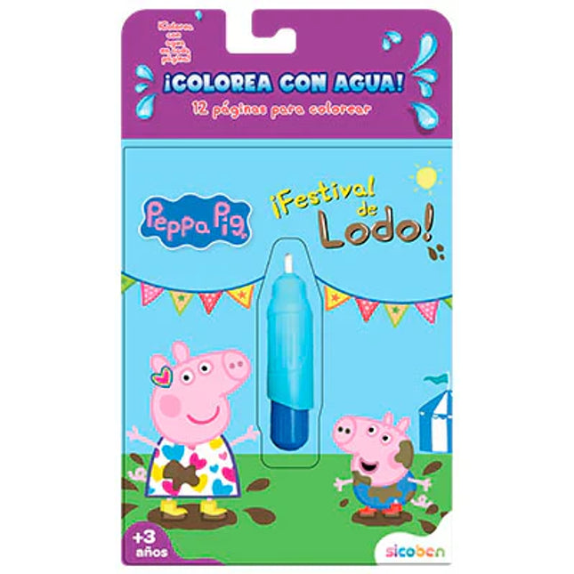 ¡Colorea con agua! Festival de lodo pepa pie