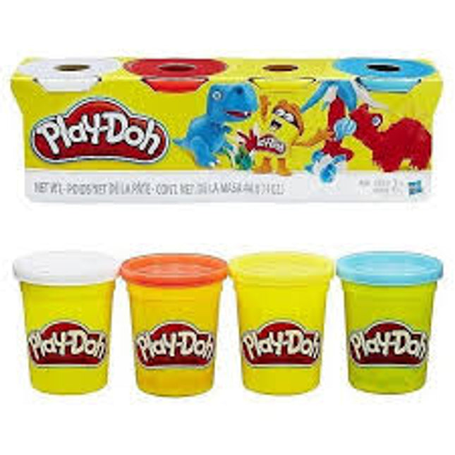 Play-doh. Set de 4 coles blnc/roj/am/az