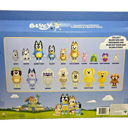 Bluey. Set de 14 figuras familia y amigos