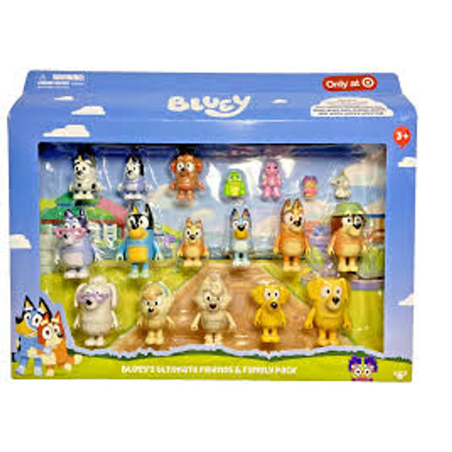 Bluey. Set de 14 figuras familia y amigos