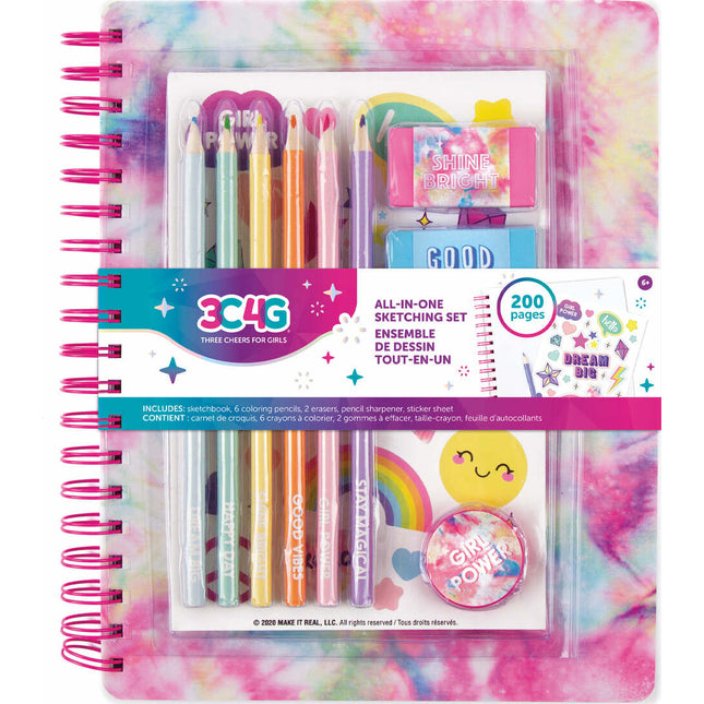 SET DE DIBUJO TODO EN UNO PASTEL TIE DYE