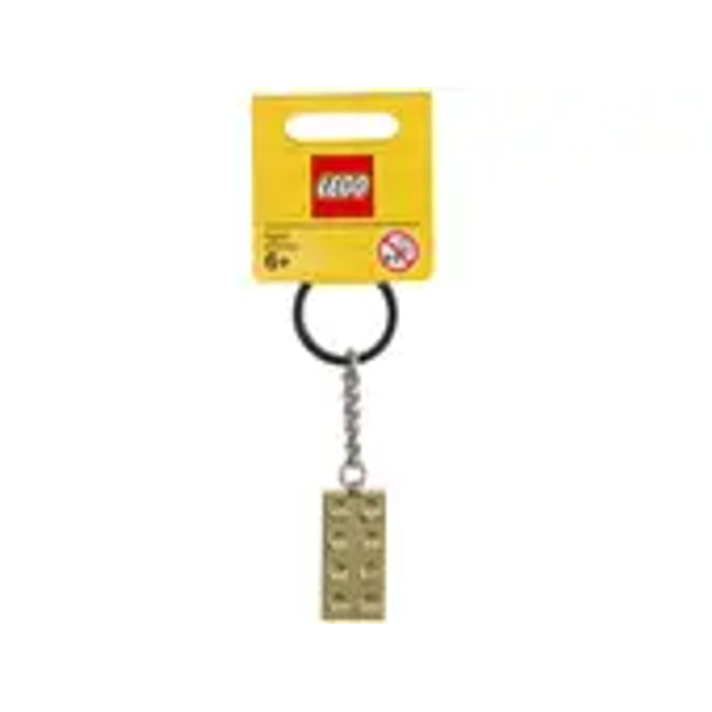 LLAVERO. LOGO LEGO DORADO