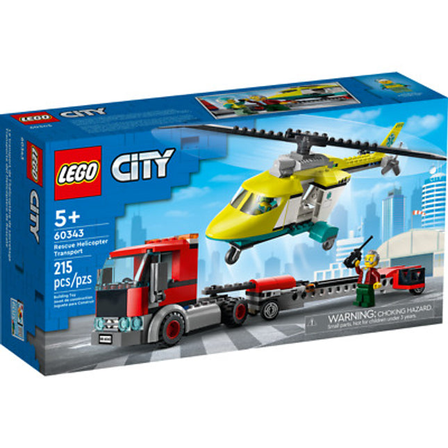 City. Rescue helicopter transport