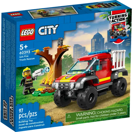 City. 4x4 fire truck rescue