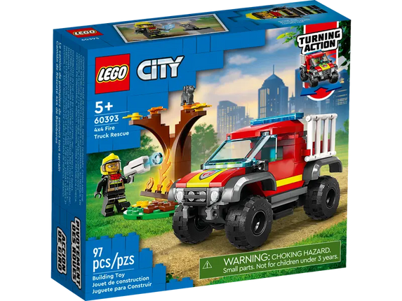 City. 4x4 fire truck rescue