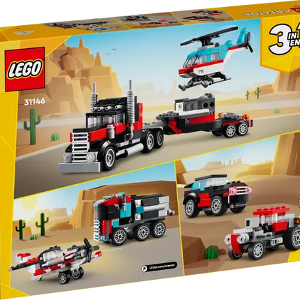 Creator. Camion Plataforma Con Helicoptero