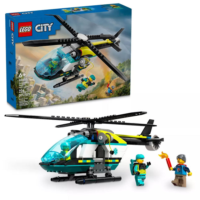 City. Emergency rescue helicopter