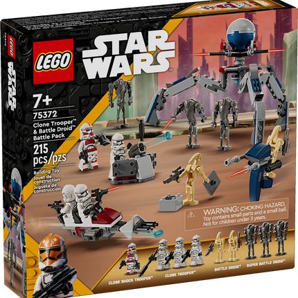 STAR WARS. CLONE TROOPER & BATTLE DROID BATTL E PACK