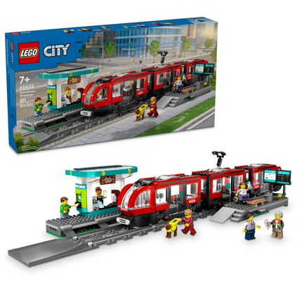 City. Downtown streetcar and station subway