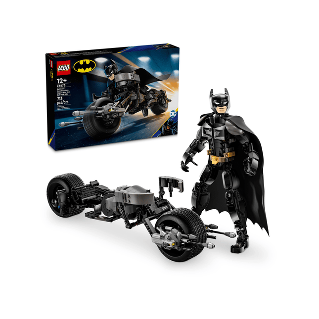DC. BATMAN CONSTRUCCTION FIG AND BAT-POD BIKE