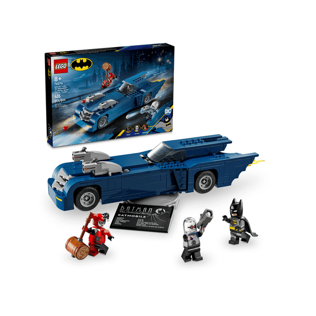 DC. BATMAN WITH THE BATMOBILE VS HARLEY QUINN