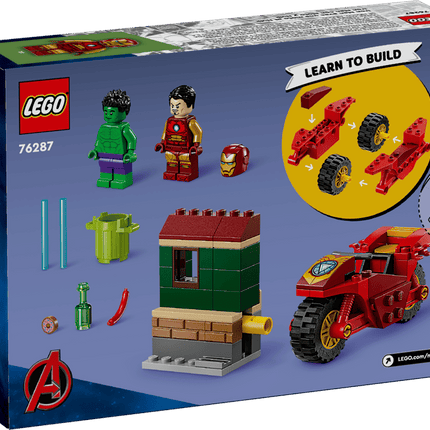 MARVEL. IRON MAN WITH BIKE AND THE HULK +4