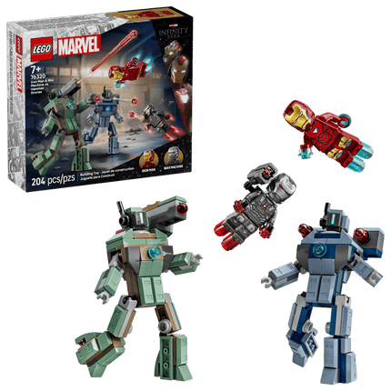 MARVEL. IRON MAN Y MAQUINA D/GUERRA VS DRONES