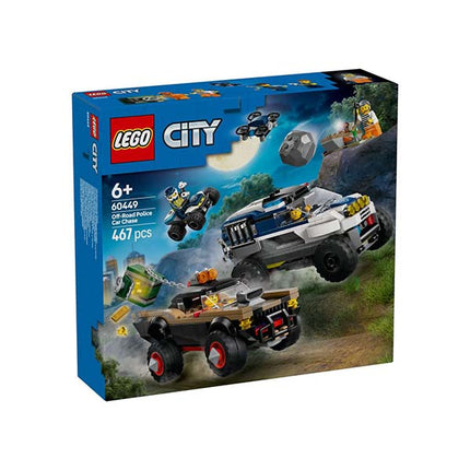 City. Off-road police car chase