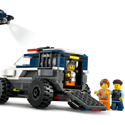 City. Off-road police car chase