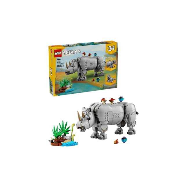 CREATOR. FAUNA SALVAJE PODEROSO RINOCERONTE