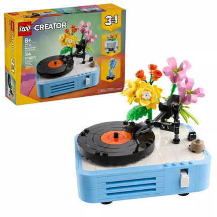 Creador. Record player with flowers