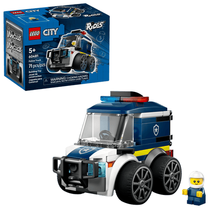 CITY. RIDES POLICE TRUCK