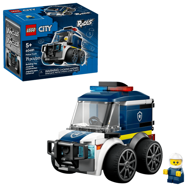 CITY. RIDES POLICE TRUCK