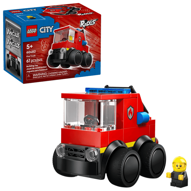 CITY. RIDES FIRE TRUCK