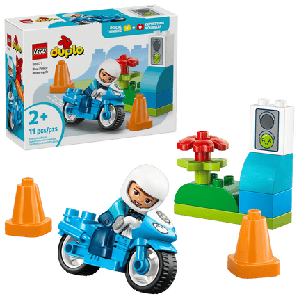 DUPLO. BLIE POLICE MOTORCYCLE