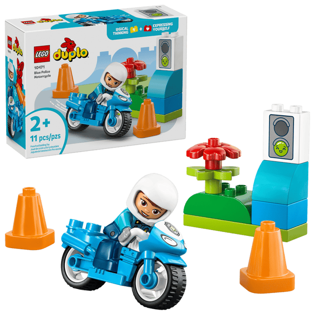 DUPLO. BLIE POLICE MOTORCYCLE
