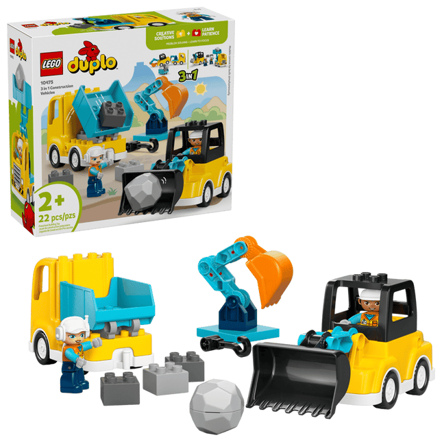 DUPLO. 3 IN 1 CONSTRUCTION VEHICLES