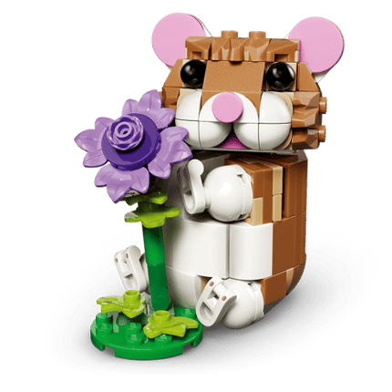 CREATOR. CUTE HAMSTER WITH A FLOWER