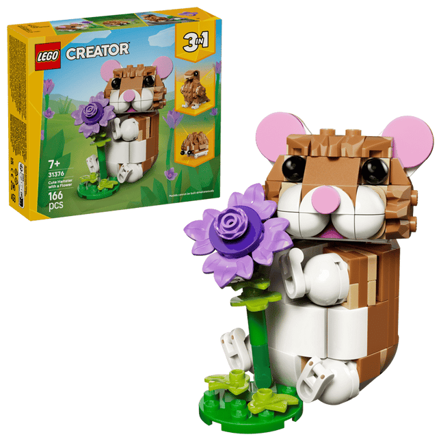 CREATOR. CUTE HAMSTER WITH A FLOWER