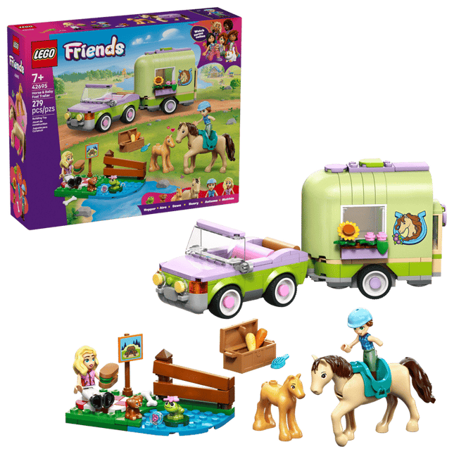 FRIENDS. HORSE BABY FOAL TRAILER