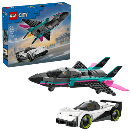 CITY. JET VS CAR