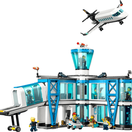 CITY. AIRPORT WITH AIRPLANE