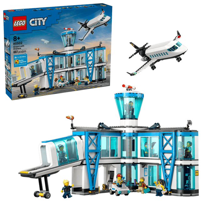 CITY. AIRPORT WITH AIRPLANE