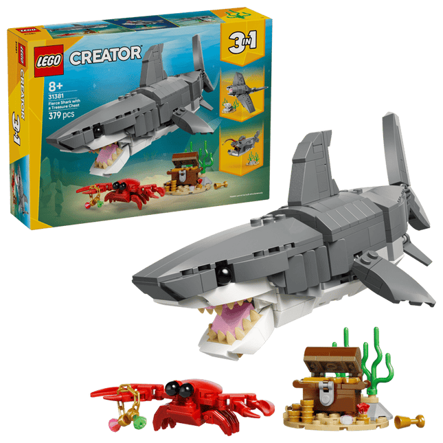 CREATOR. FIERCE SHARK WITH TESURE CHEST