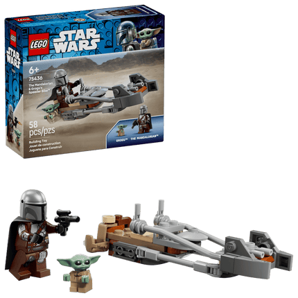 STAR WARS. THE MANDALORIAN & GROGU'S SPEEDER BIKE