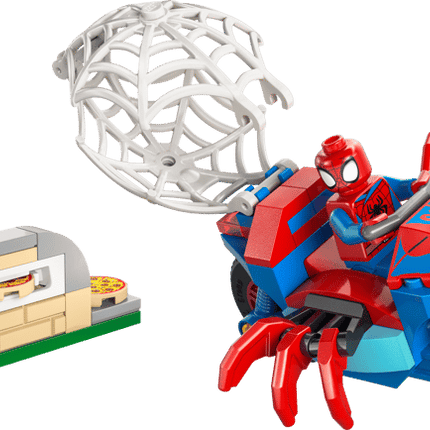 SPIDEY. ON HIS MOTORCYCLE