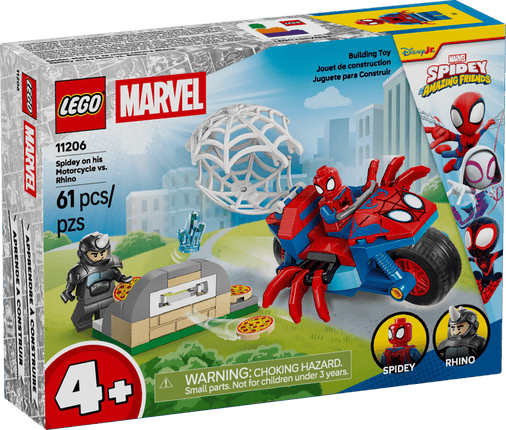 SPIDEY. ON HIS MOTORCYCLE