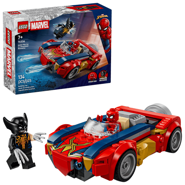 MARVEL. SPIDER-MAN CAR VS. VENOMIZED WOLVERIN E