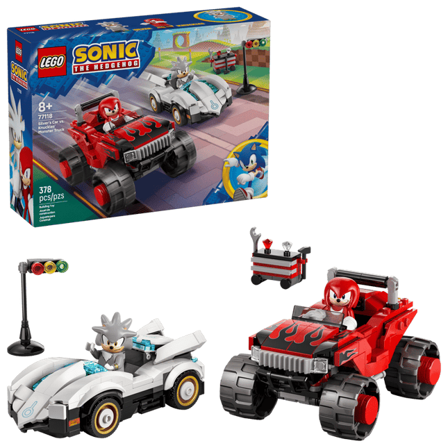 SONIC. SILVER'S CAR VS. KNUCKLES' MONSTER TRU CK