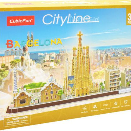 Puzzle 3d. City line Barcelona