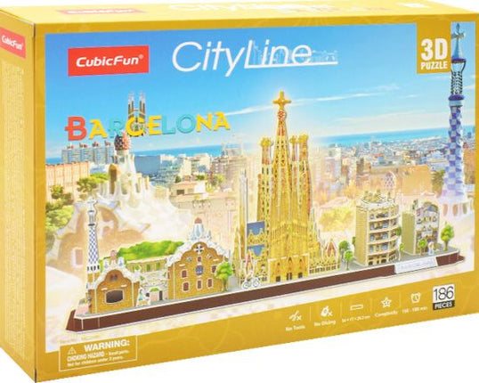 Puzzle 3d. City line Barcelona
