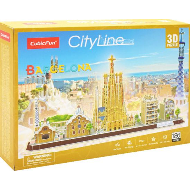 Puzzle 3d. City line Barcelona