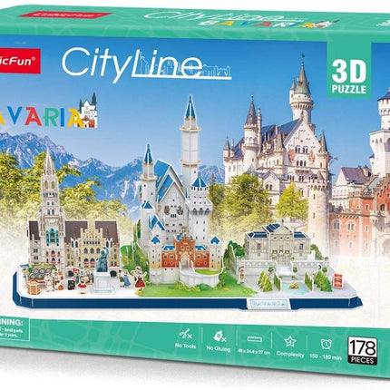 Puzzle 3d. City line bávara