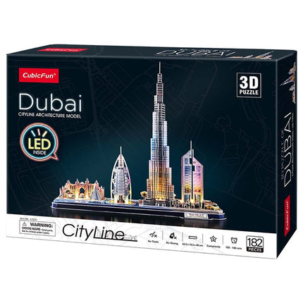 Puzzle 3d. City line Dubai LED