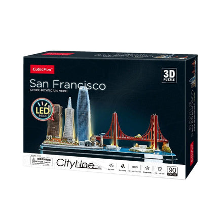 Puzzle 3d. San francisco LED