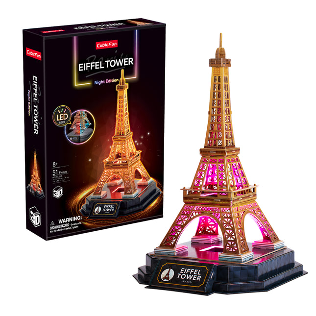 PUZZLE 3D. EIFFEL TOWER NIGHT EDITION