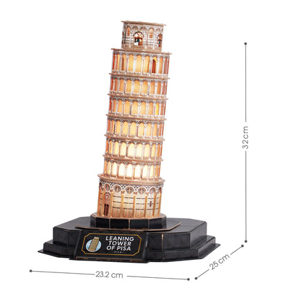 PUZZLE 3D. LEANING TOWER OF PISA NIGHT