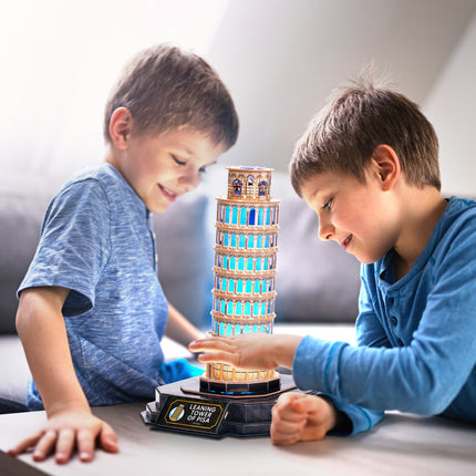 PUZZLE 3D. LEANING TOWER OF PISA NIGHT